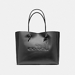 COACH F11941 - SHOPPING TOTE 39 IN POLISHED PEBBLE LEATHER BLACK ANTIQUE NICKEL/BLACK