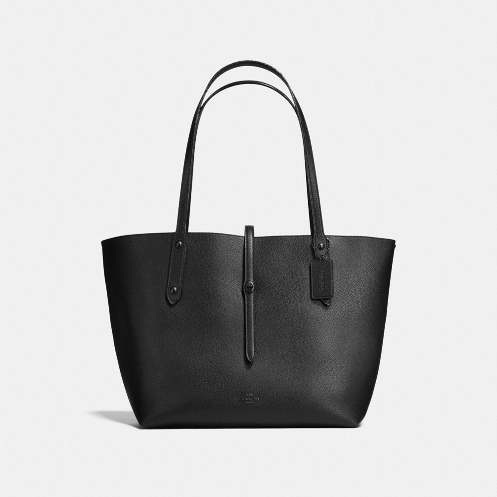 COACH F12051 MARKET TOTE WITH STARLIGHT PRINT MATTE-BLACK/BLACK