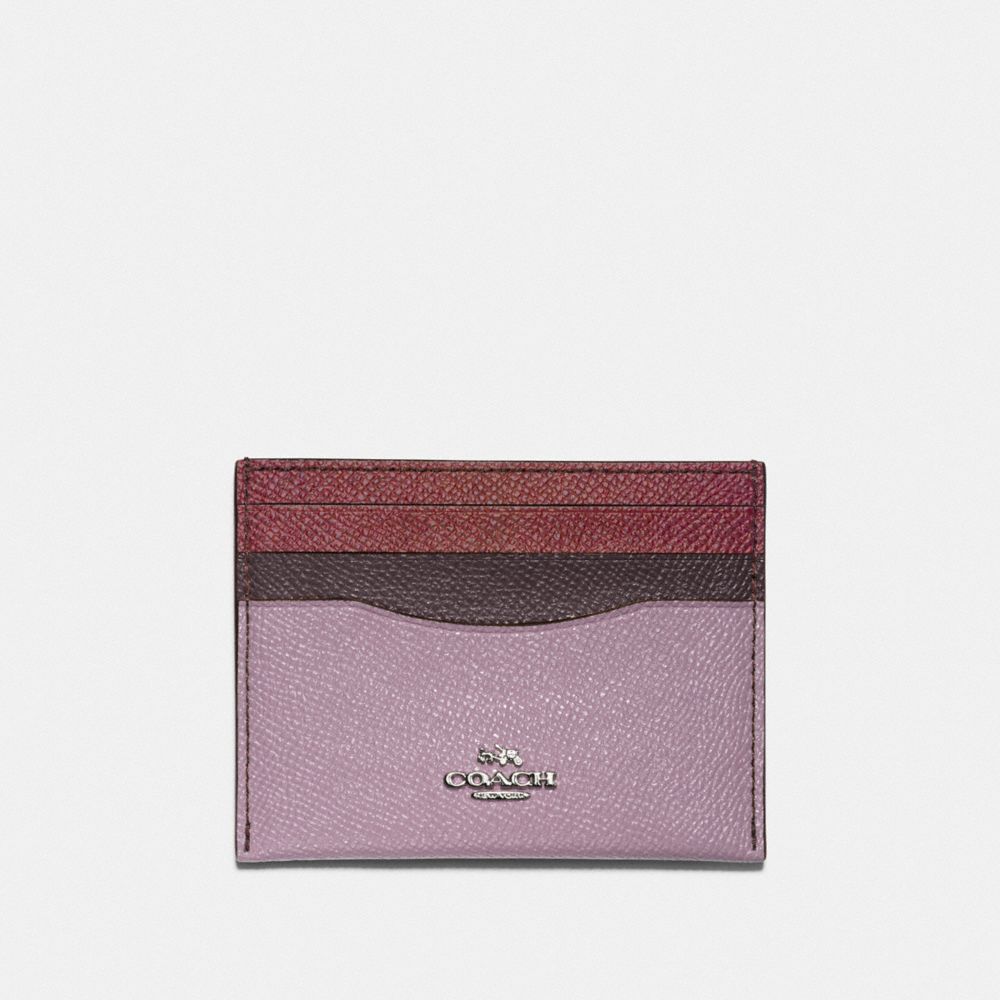 COACH CARD CASE IN COLORBLOCK - SV/JASMINE MULTI - F12070