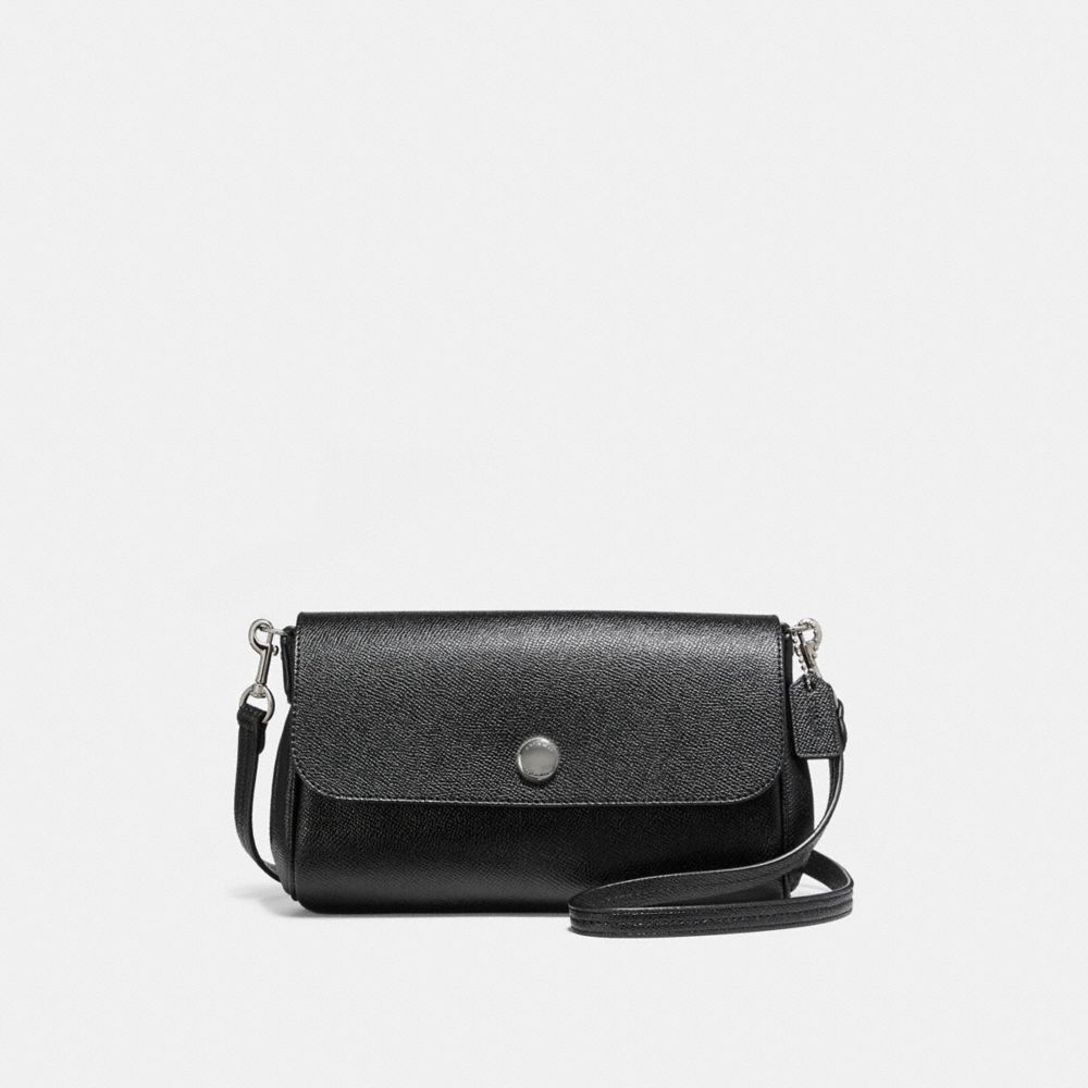 COACH REVERSIBLE CROSSBODY - BLACK/CHALK/SILVER - f12106