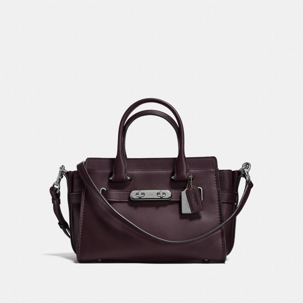 COACH COACH SWAGGER 27 - OXBLOOD BLACK/DARK GUNMETAL - F12111