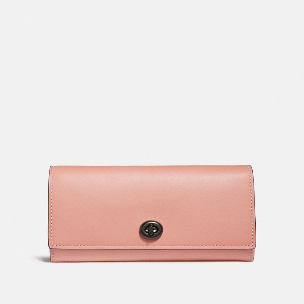 COACH F12134 Envelope Wallet DARK BLUSH/BLACK COPPER