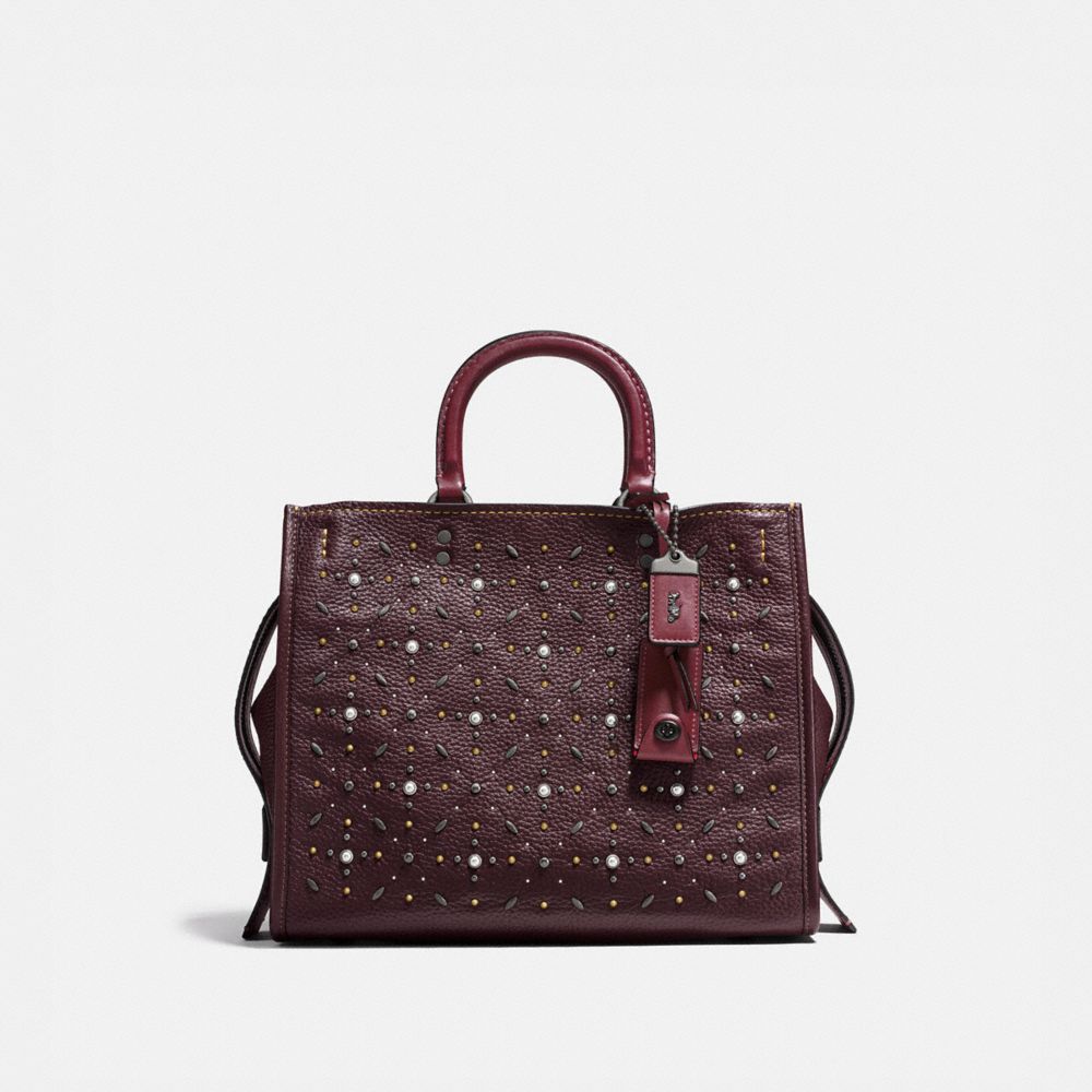 COACH F12164 Rogue With Prairie Rivets OXBLOOD/BLACK COPPER