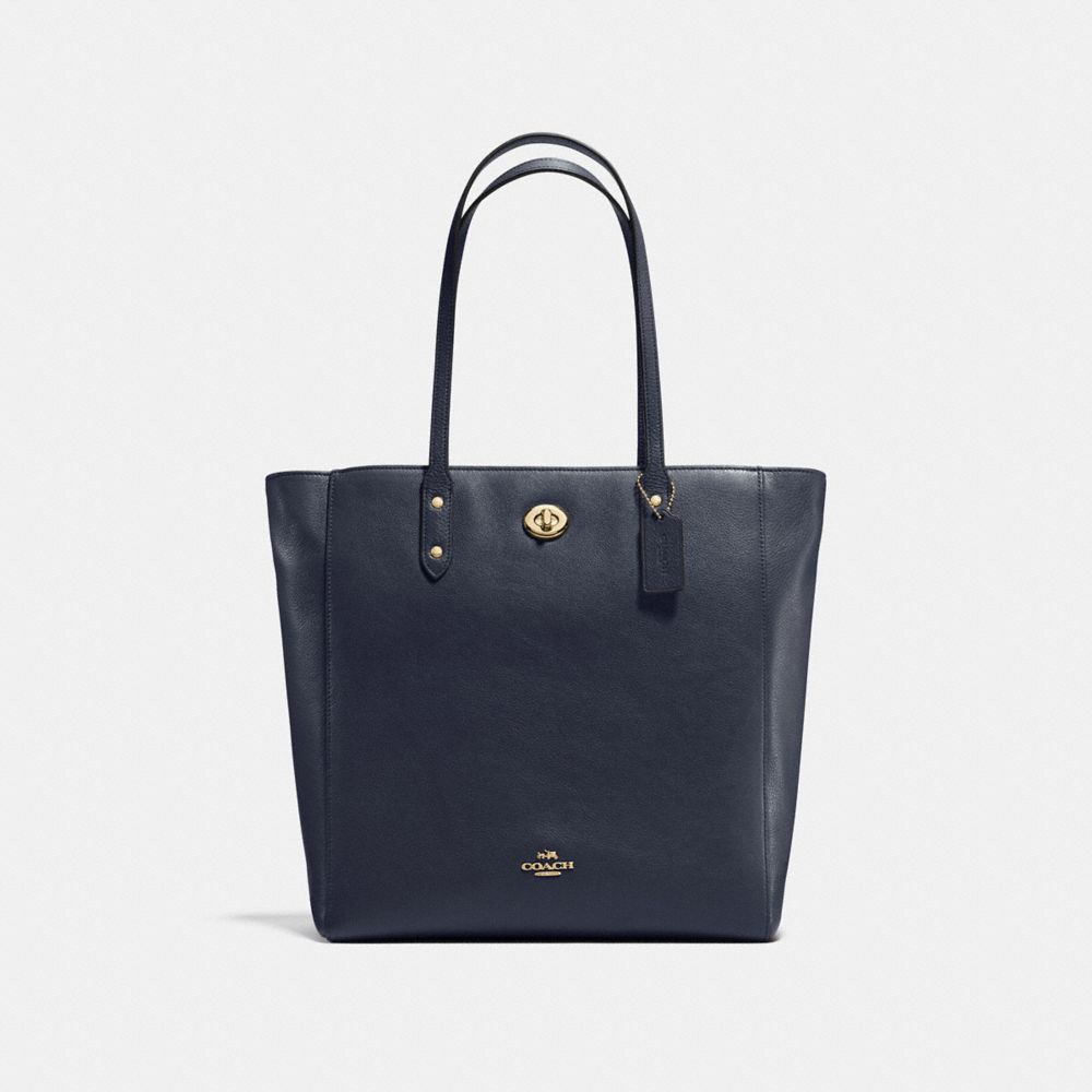 COACH F12184 Town Tote LIGHT GOLD/MIDNIGHT