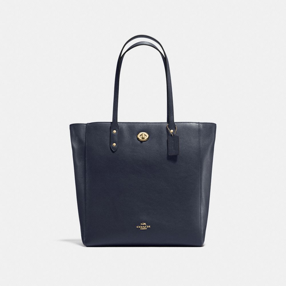 COACH f12184 TOWN TOTE LIGHT GOLD/MIDNIGHT