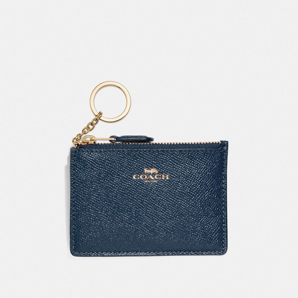 COACH F12186 Mini Skinny Id Case DENIM/LIGHT GOLD