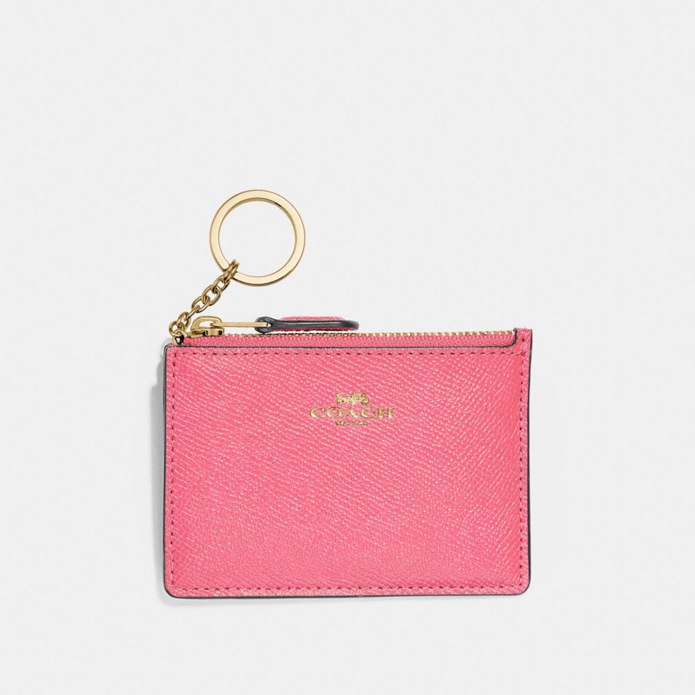 MINI SKINNY ID CASE - F12186 - STRAWBERRY/IMITATION GOLD