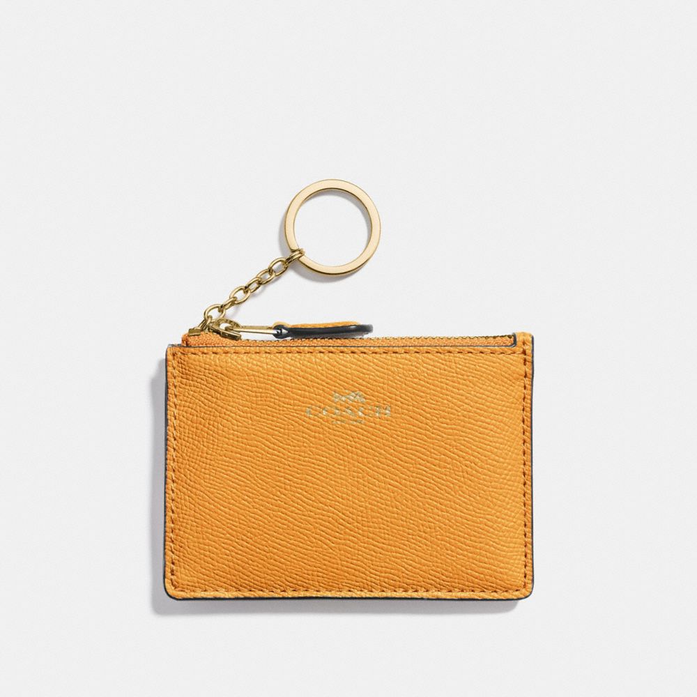 COACH F12186 Mini Skinny Id Case GOLDENROD/LIGHT GOLD