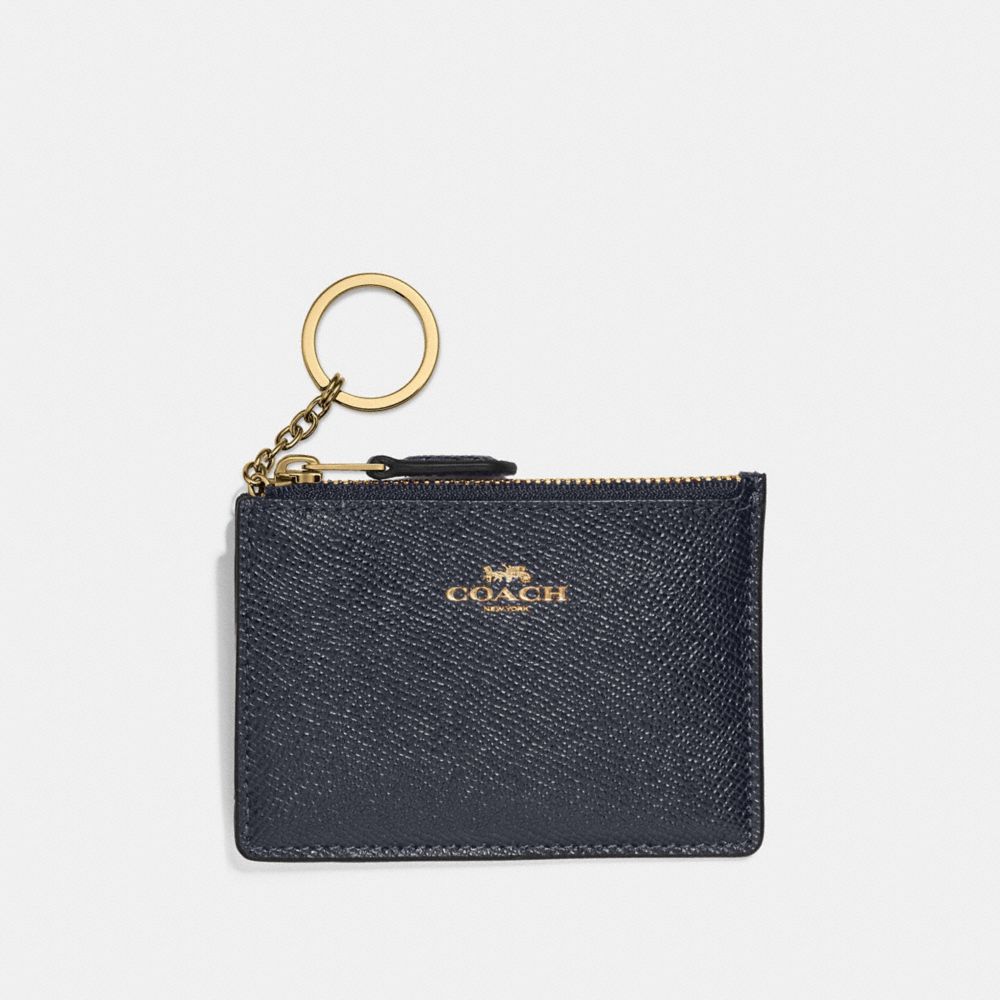 COACH F12186 - MINI SKINNY ID CASE MIDNIGHT/GOLD