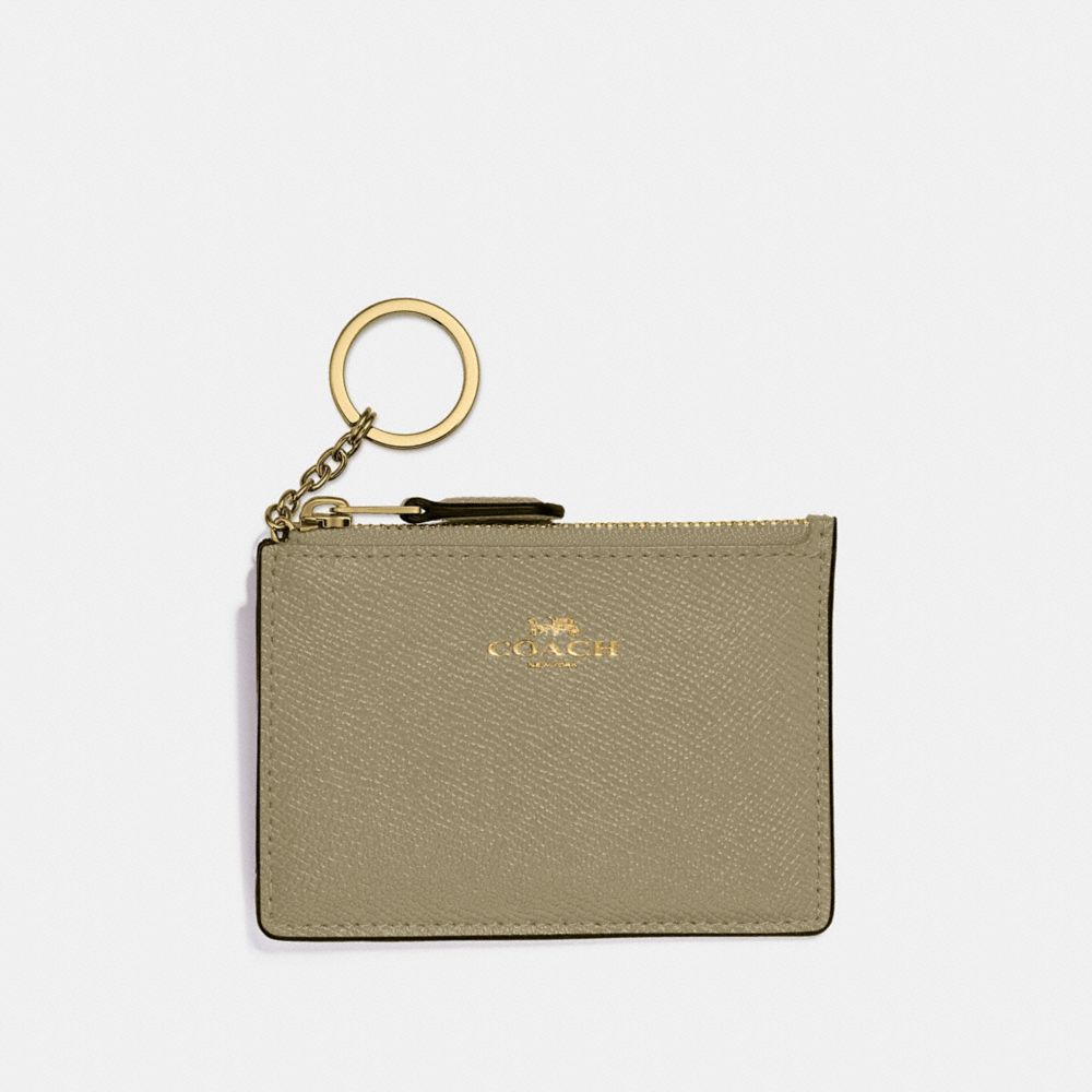 COACH F12186 MINI SKINNY ID CASE LIGHT CLOVER/IMITATION GOLD