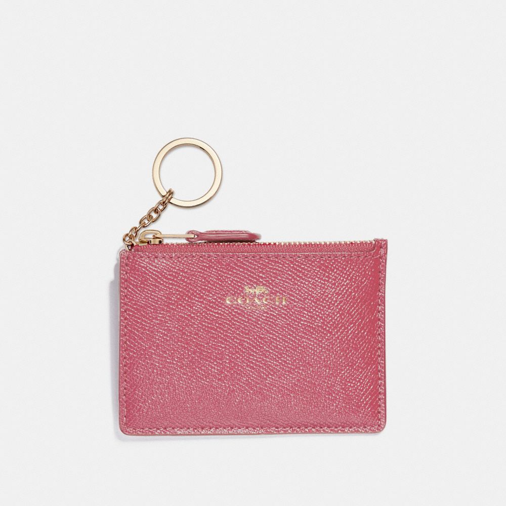 COACH MINI SKINNY ID CASE - LIGHT GOLD/ROUGE - f12186