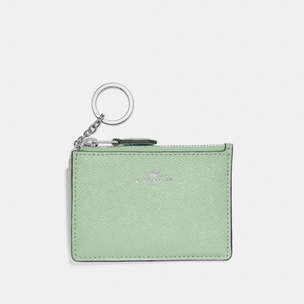 MINI SKINNY ID CASE - PALE GREEN/SILVER - COACH F12186