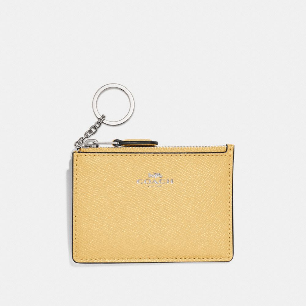 COACH F12186 MINI SKINNY ID CASE DAISY/SILVER