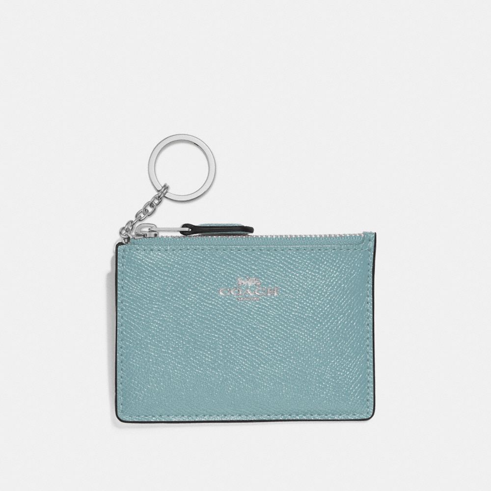 COACH F12186 - MINI SKINNY ID CASE SEAFOAM/SILVER