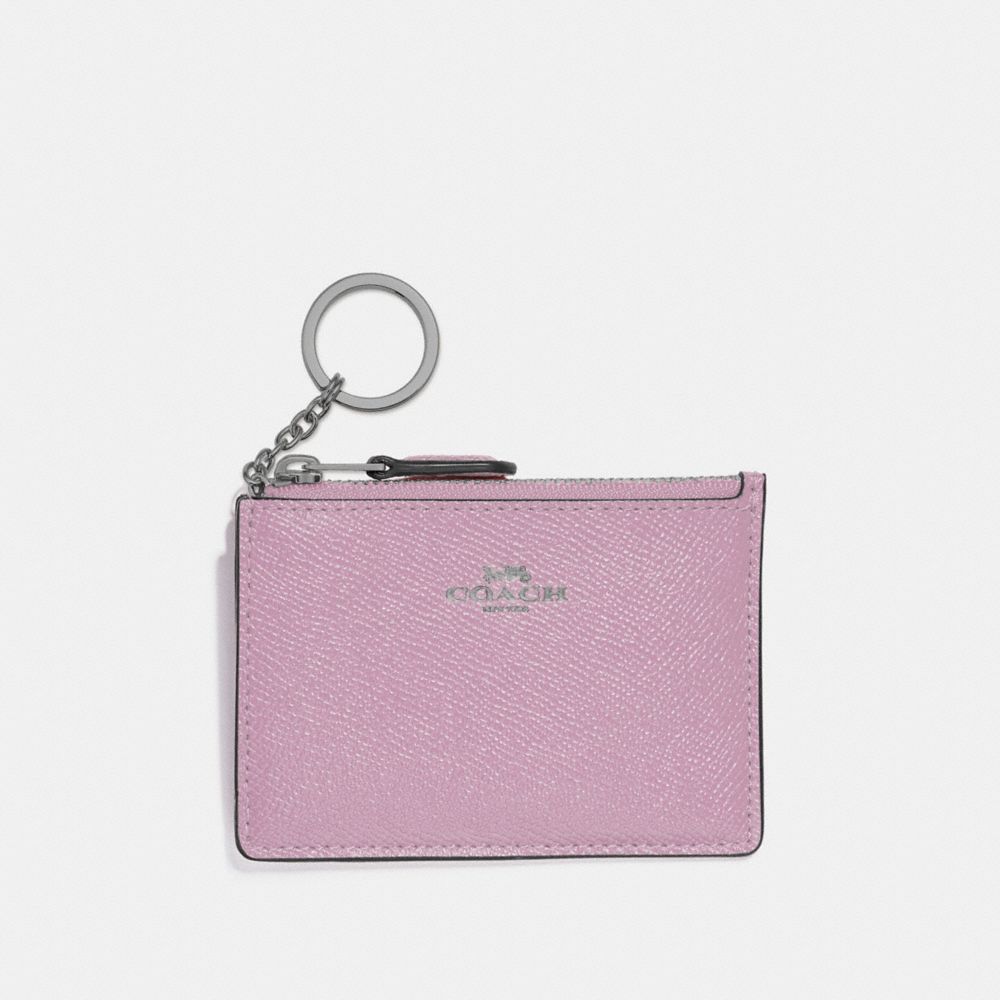 COACH F12186 Mini Skinny Id Case LILAC/SILVER