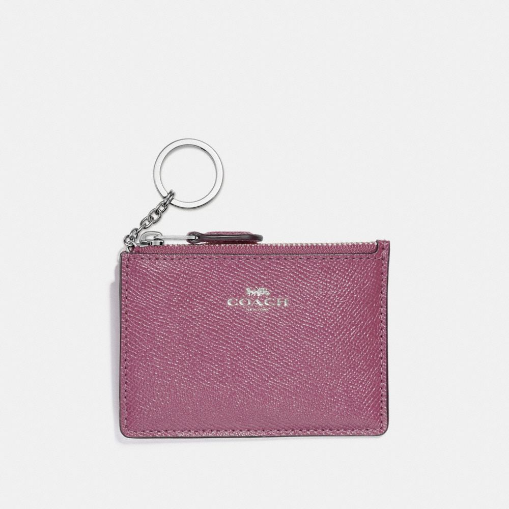 COACH MINI SKINNY ID CASE - AZALEA/SILVER - f12186