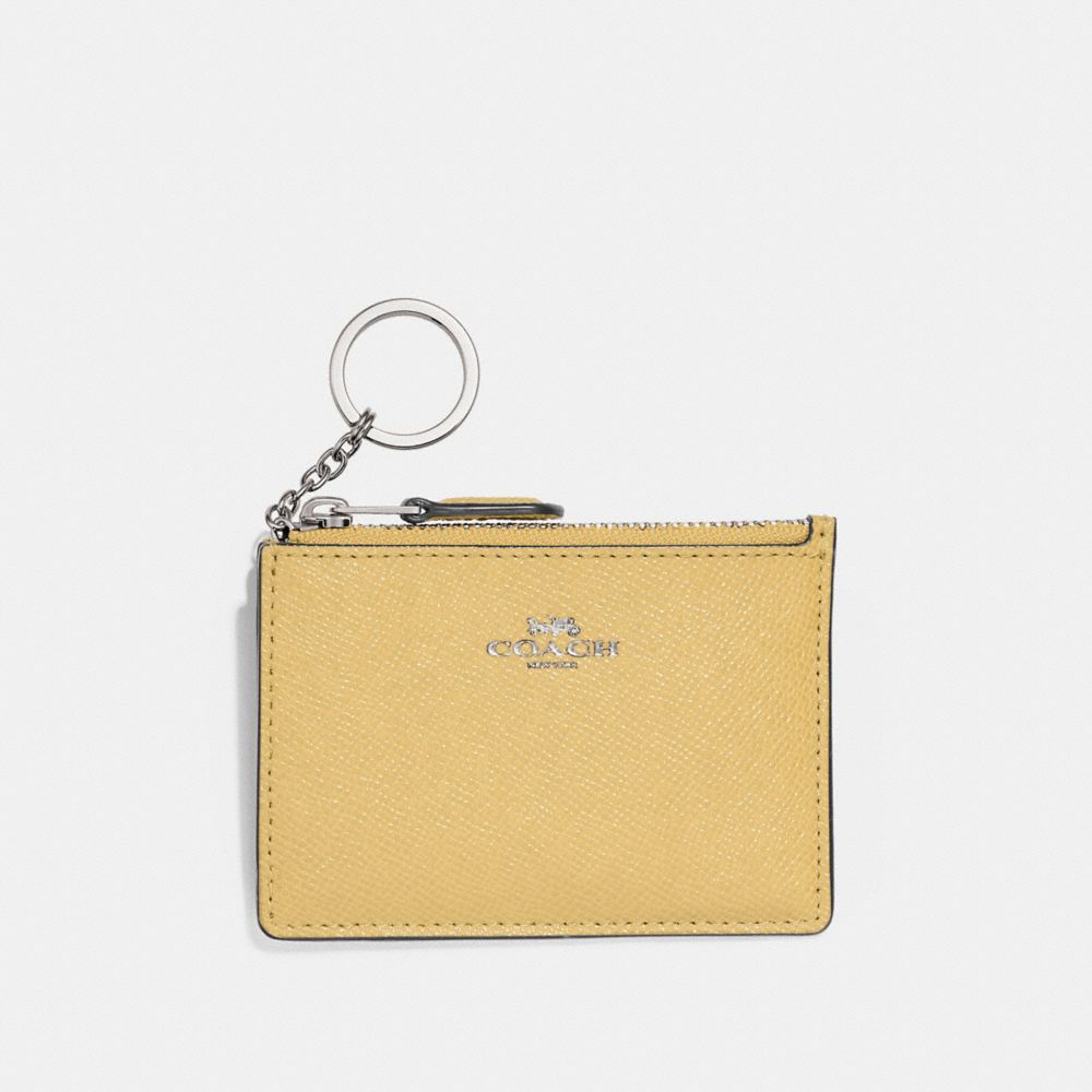 MINI SKINNY ID CASE - LIGHT YELLOW/SILVER - COACH F12186