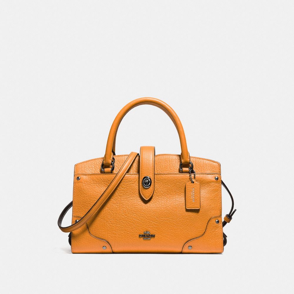 MERCER SATCHEL 24 IN COLORBLOCK - COACH f12589 -  AMBER/CHESTNUT/DARK GUNMETAL