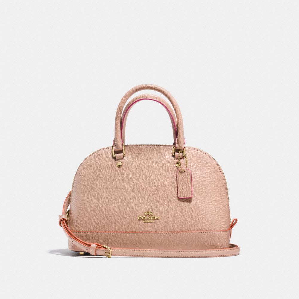 Cartable mini sierra leather bag Coach Pink in Leather - 30063941