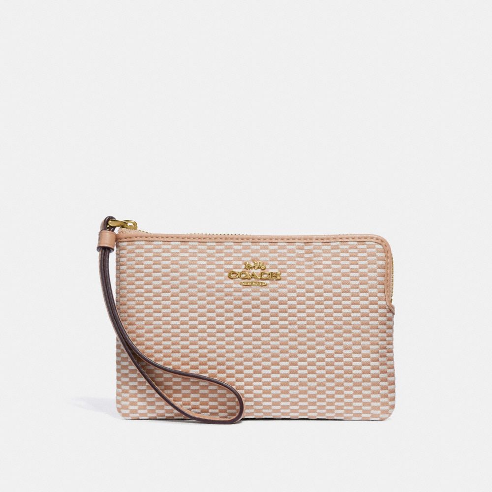 CORNER ZIP WRISTLET - f13311 - MILK/BEECHWOOD/LIGHT GOLD