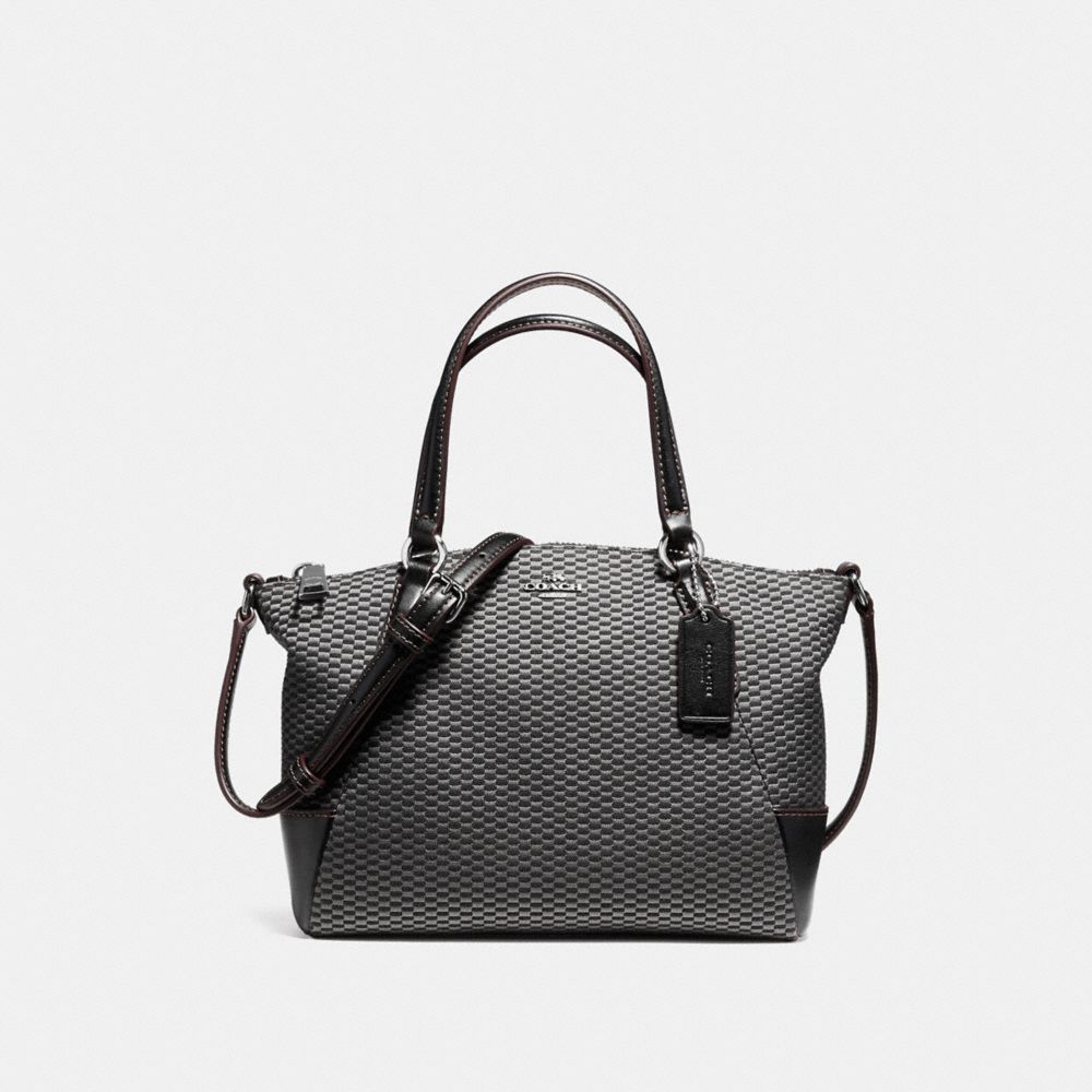 COACH F13524 - MINI KELSEY SATCHEL IN LEGACY JACQUARD SILVER/GREY/BLACK