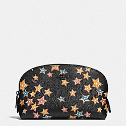 COACH F13680 Cosmetic Case 17 With Starlight Print MW/BLACK MULTI