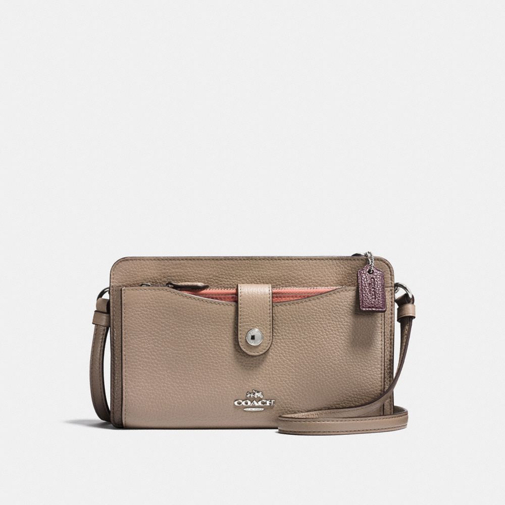 COACH POP-UP MESSENGER IN COLORBLOCK - STONE/MELON MULTI/SILVER - F13685