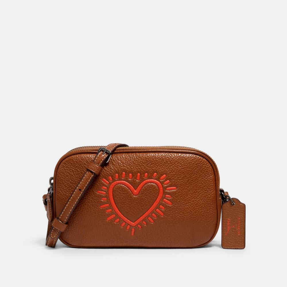 KEITH HARING CROSSBODY POUCH - F13687 - QB/SADDLE