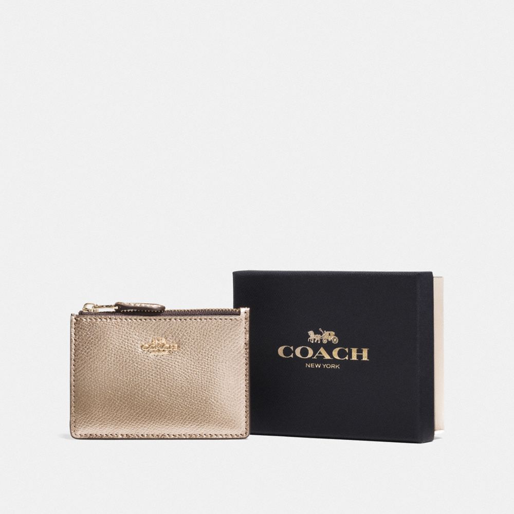 COACH BOXED MINI SKINNY ID CASE - LI/PLATINUM - F14470