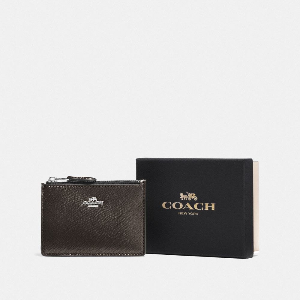 COACH F14470 - BOXED MINI SKINNY ID CASE SV/METALLIC GRAPHITE