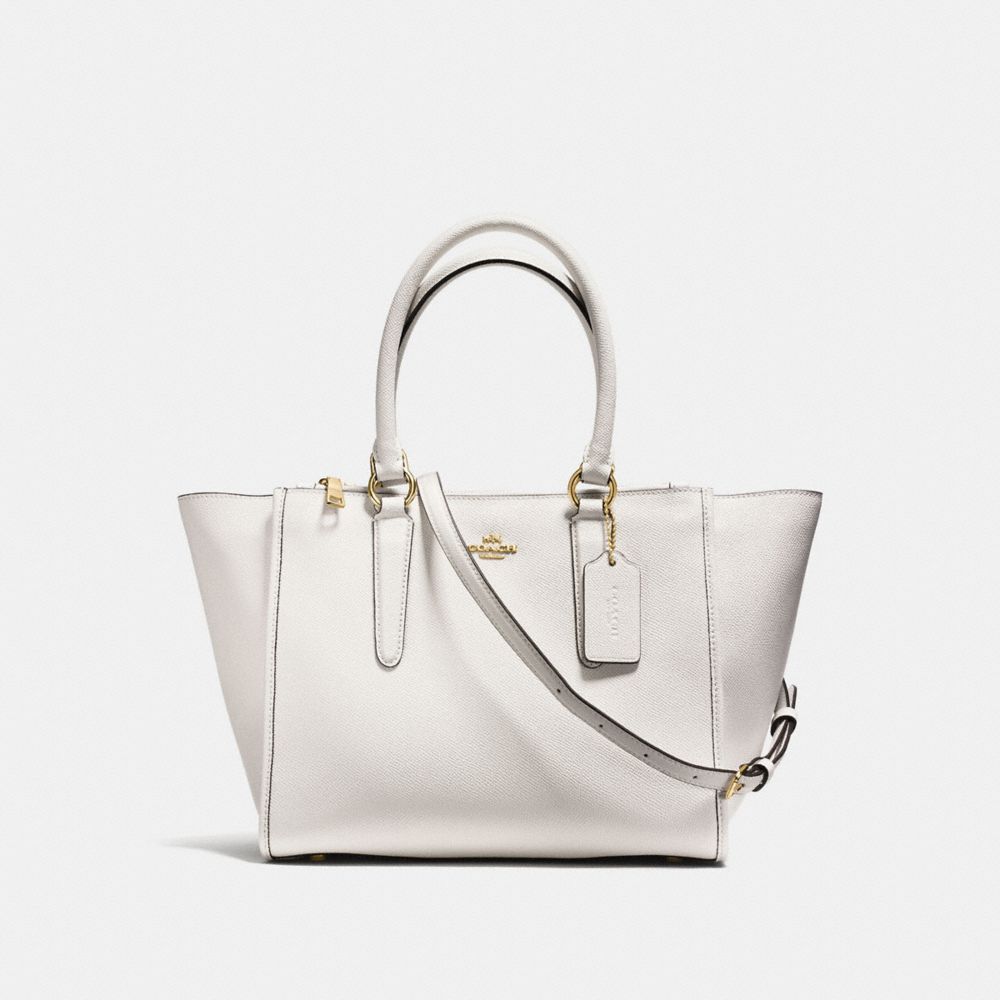 CROSBY CARRYALL IN CROSSGRAIN LEATHER - f14928 - IMITATION GOLD/CHALK
