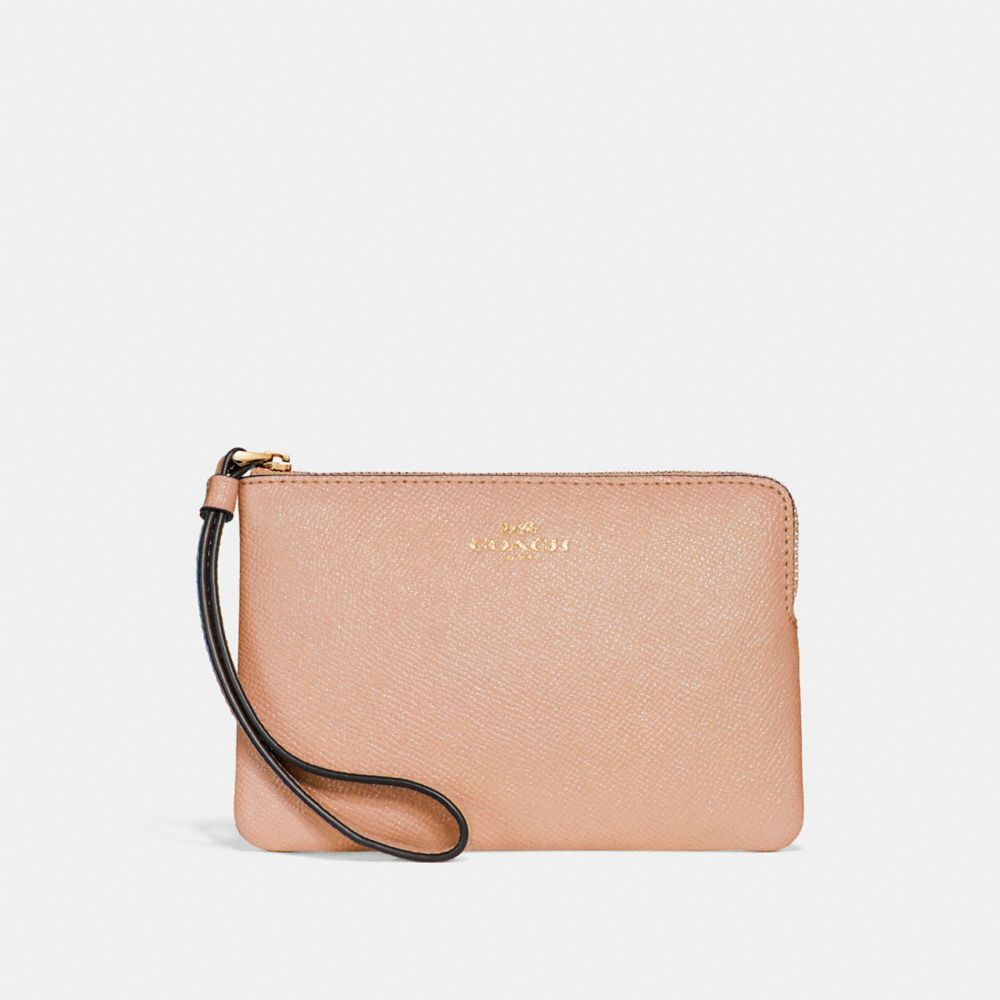 CORNER ZIP WRISTLET - COACH f15154 - nude pink/imitation gold