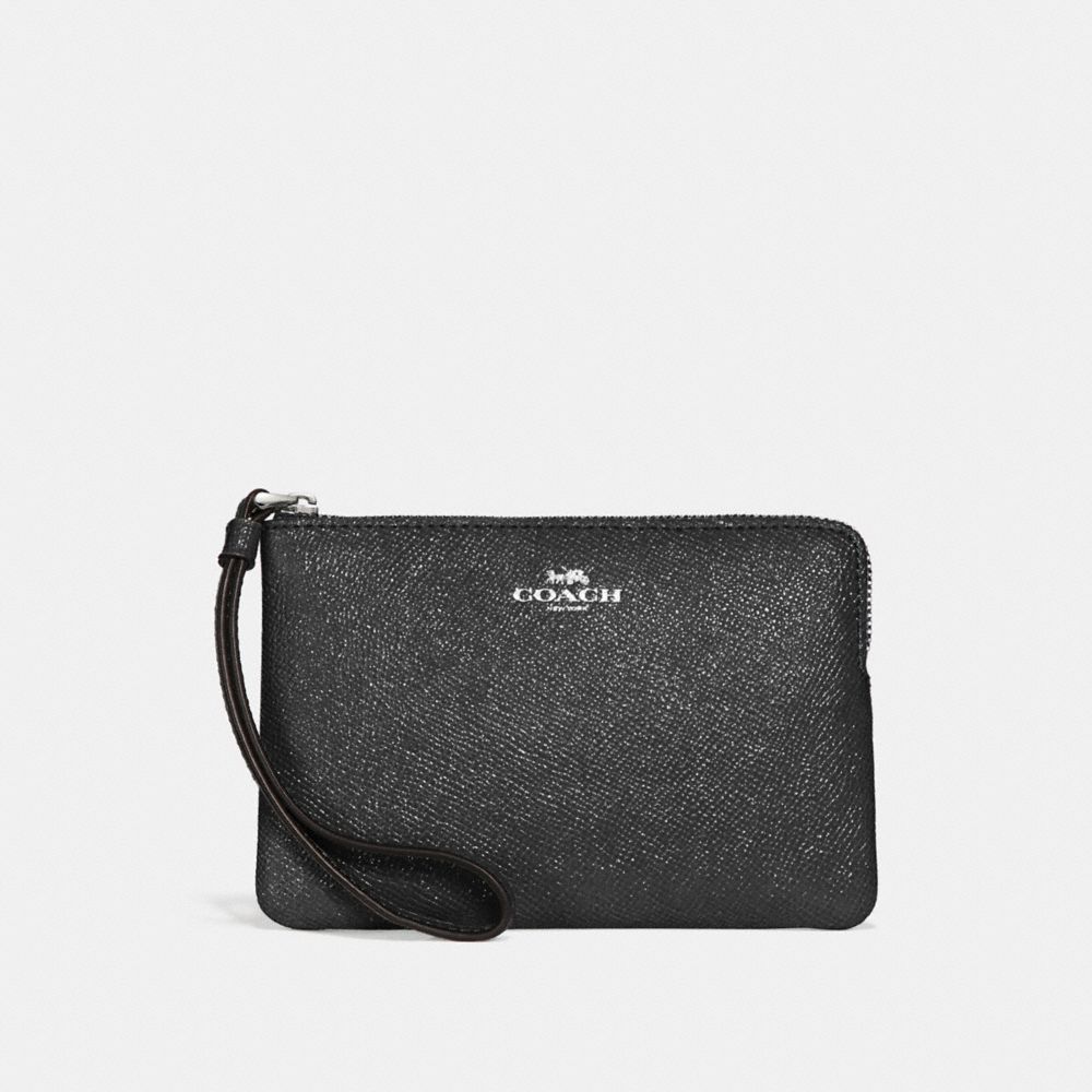 CORNER ZIP WRISTLET - f15154 - SILVER/BLACK