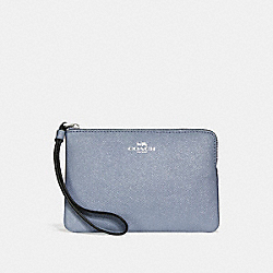 CORNER ZIP WRISTLET - SILVER/DUSK 2 - COACH F15154