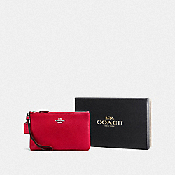 COACH F16111 Boxed Small Wristlet SV/RED