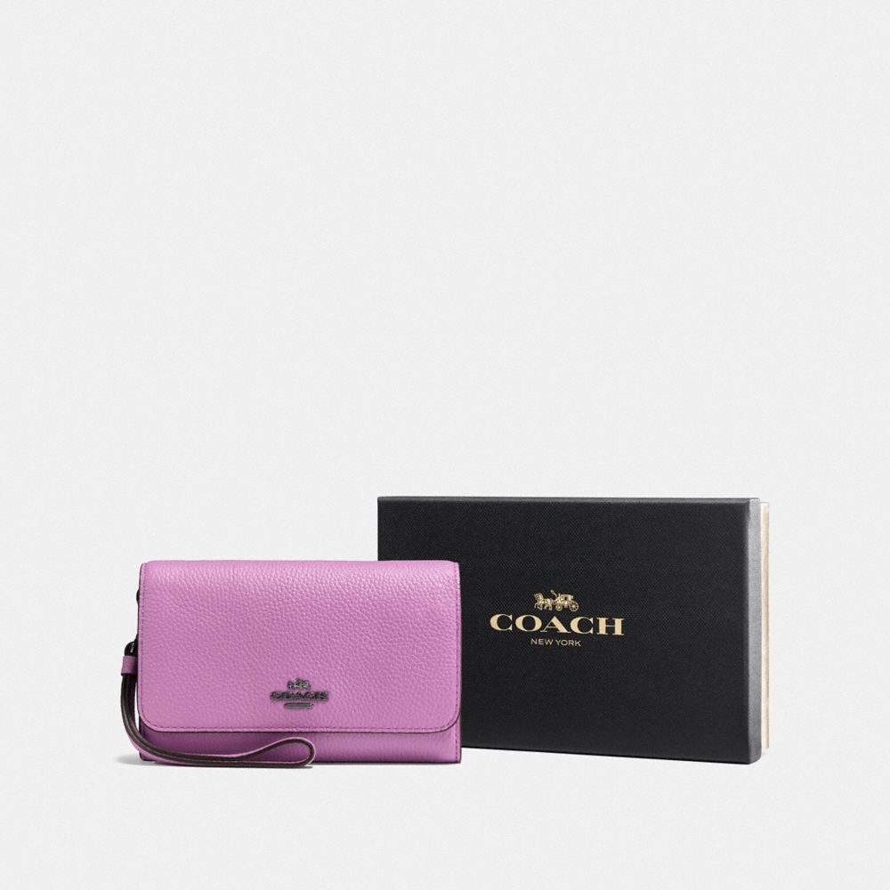 COACH F16115 - BOXED PHONE CLUTCH DK/LILY