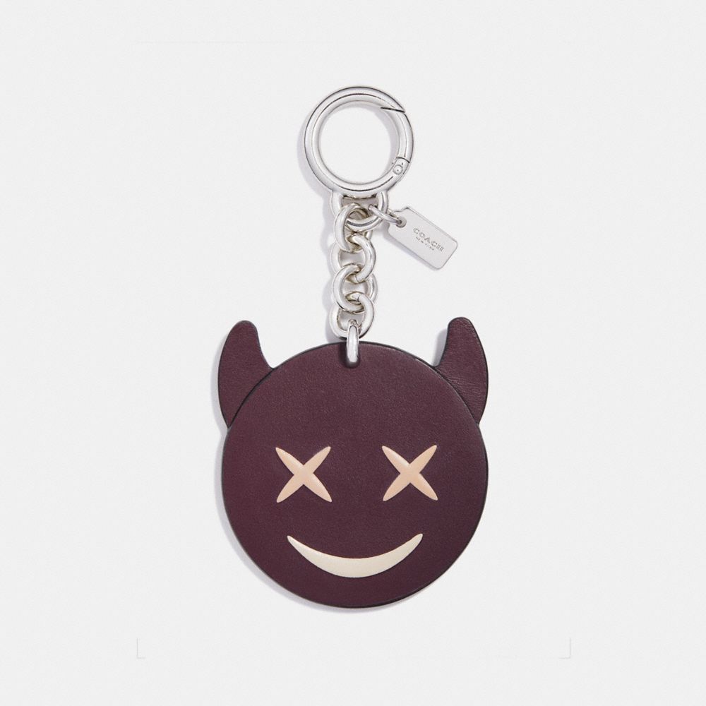 FRISKY BAG CHARM - SILVER/OXBLOOD - COACH F16123