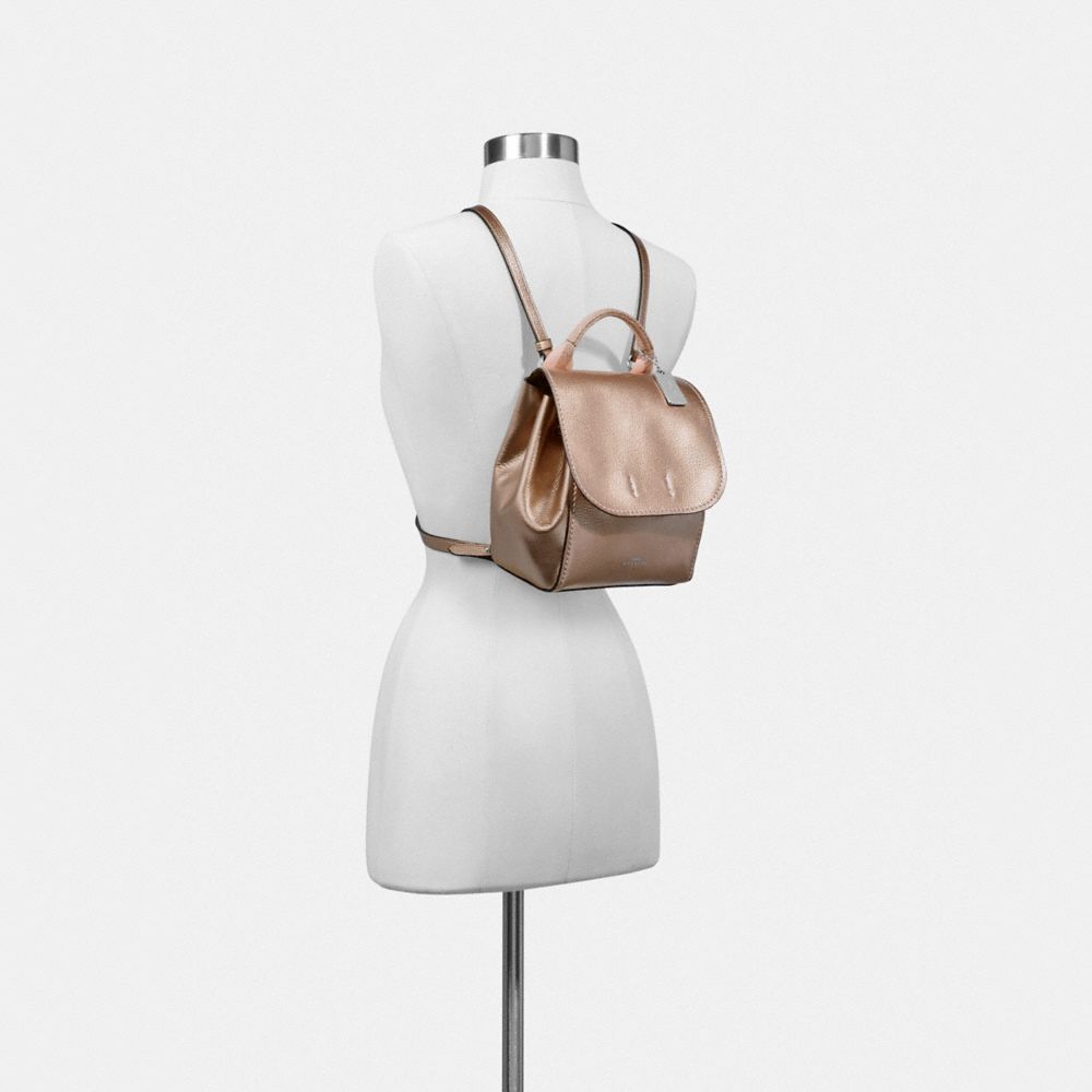 COACH f16605 DERBY BACKPACK ROSE GOLD/SILVER