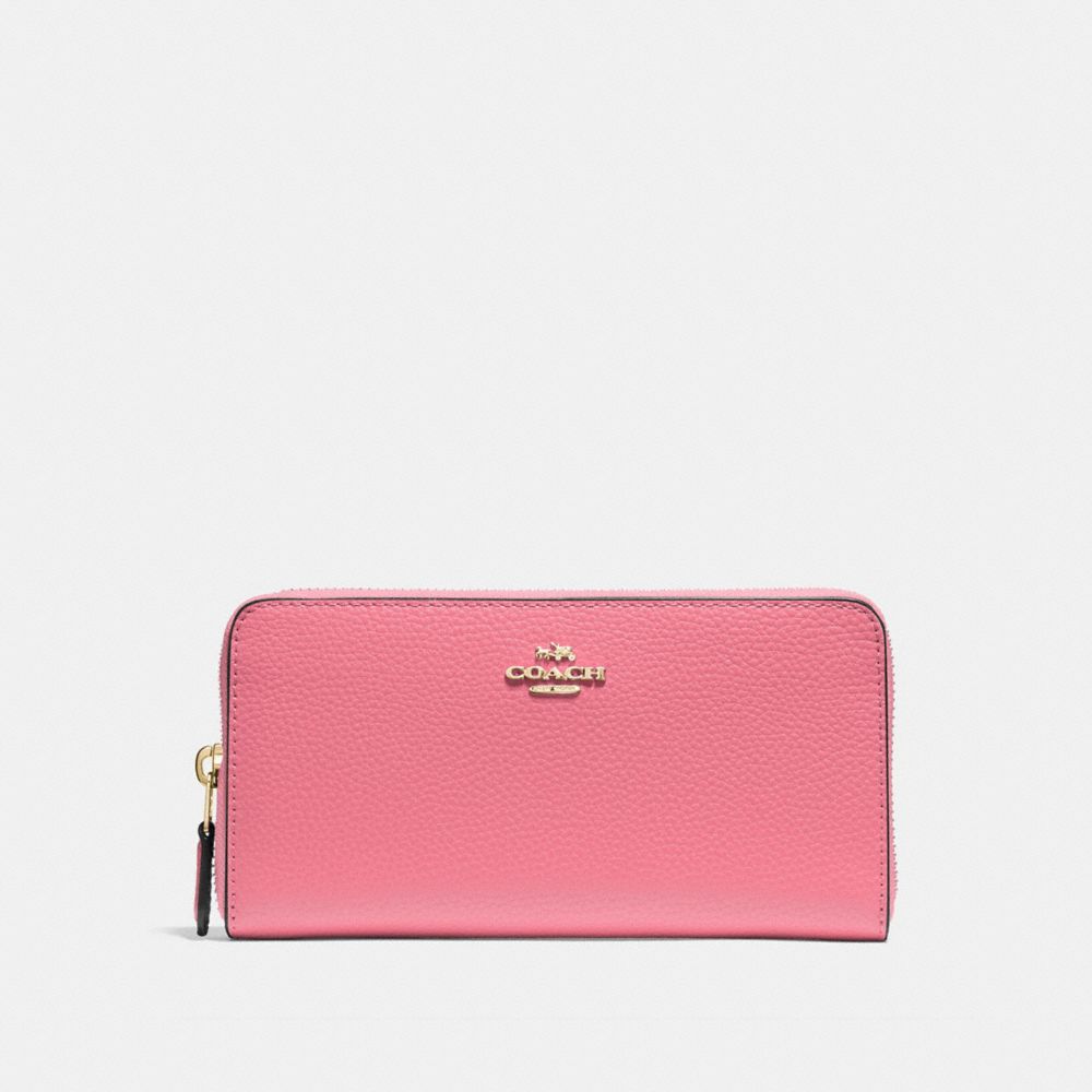 ACCORDION ZIP WALLET - f16612 - PEONY/light gold