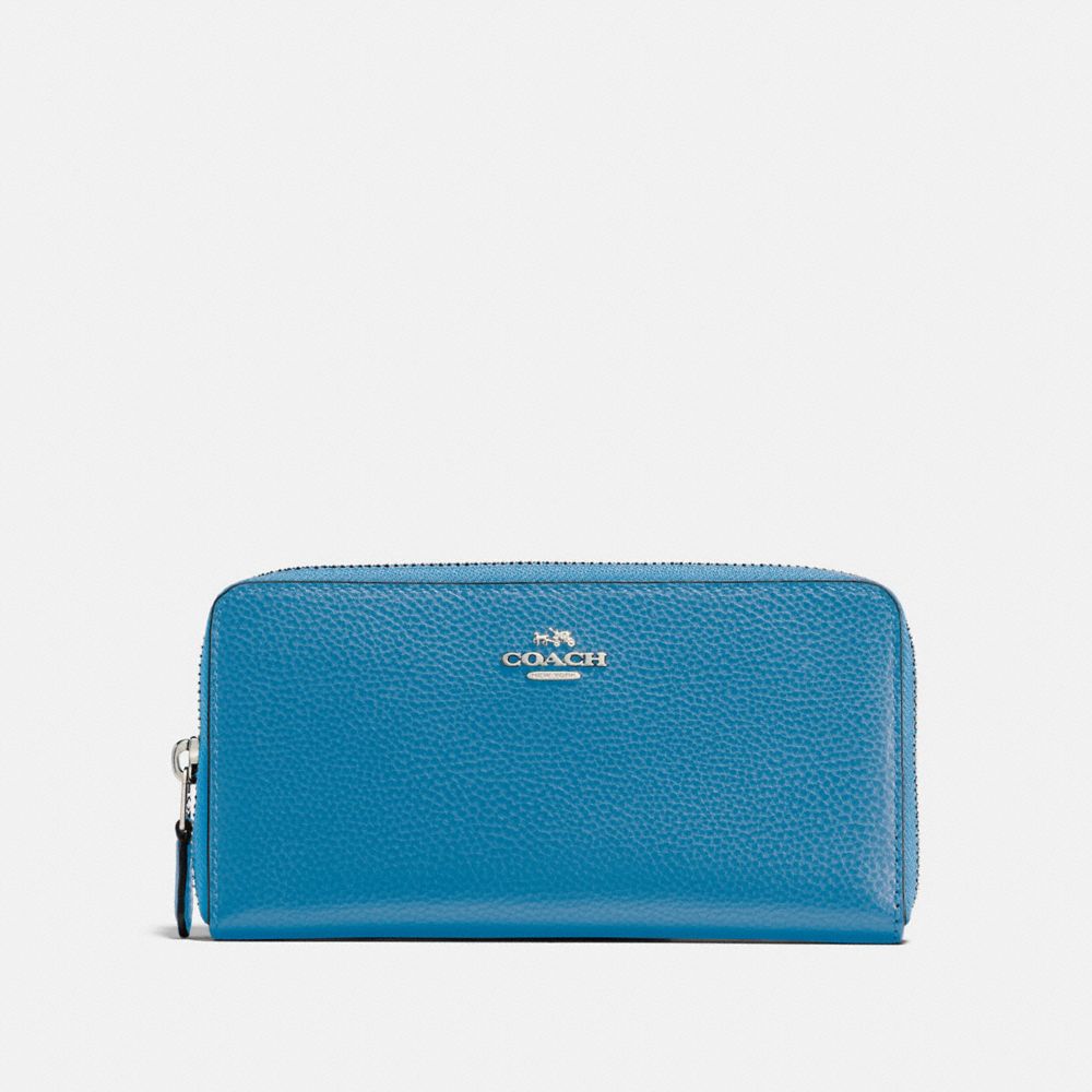 ACCORDION ZIP WALLET - BRIGHT BLUE/SILVER - COACH F16612