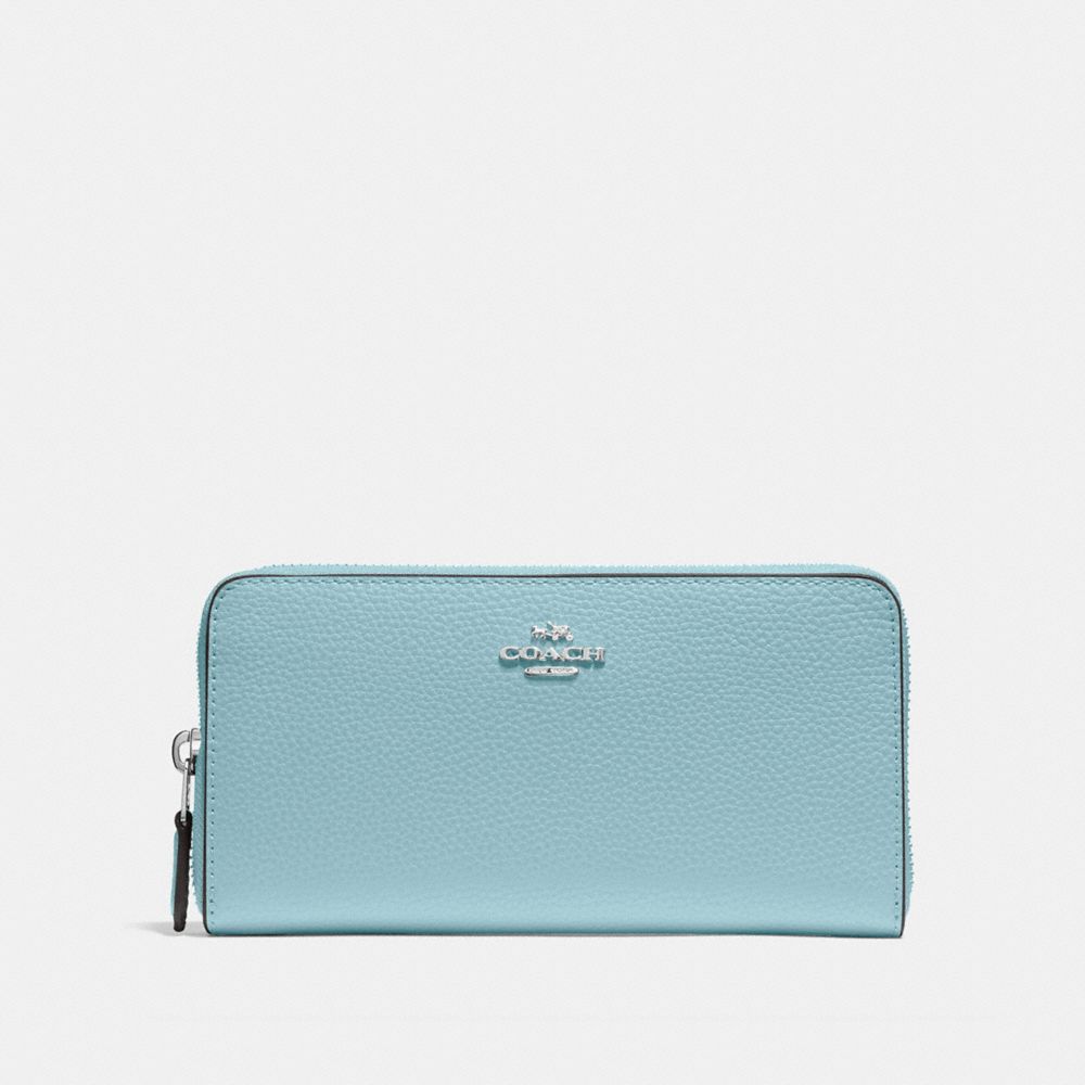 COACH ACCORDION ZIP WALLET - CLOUD/SILVER - F16612