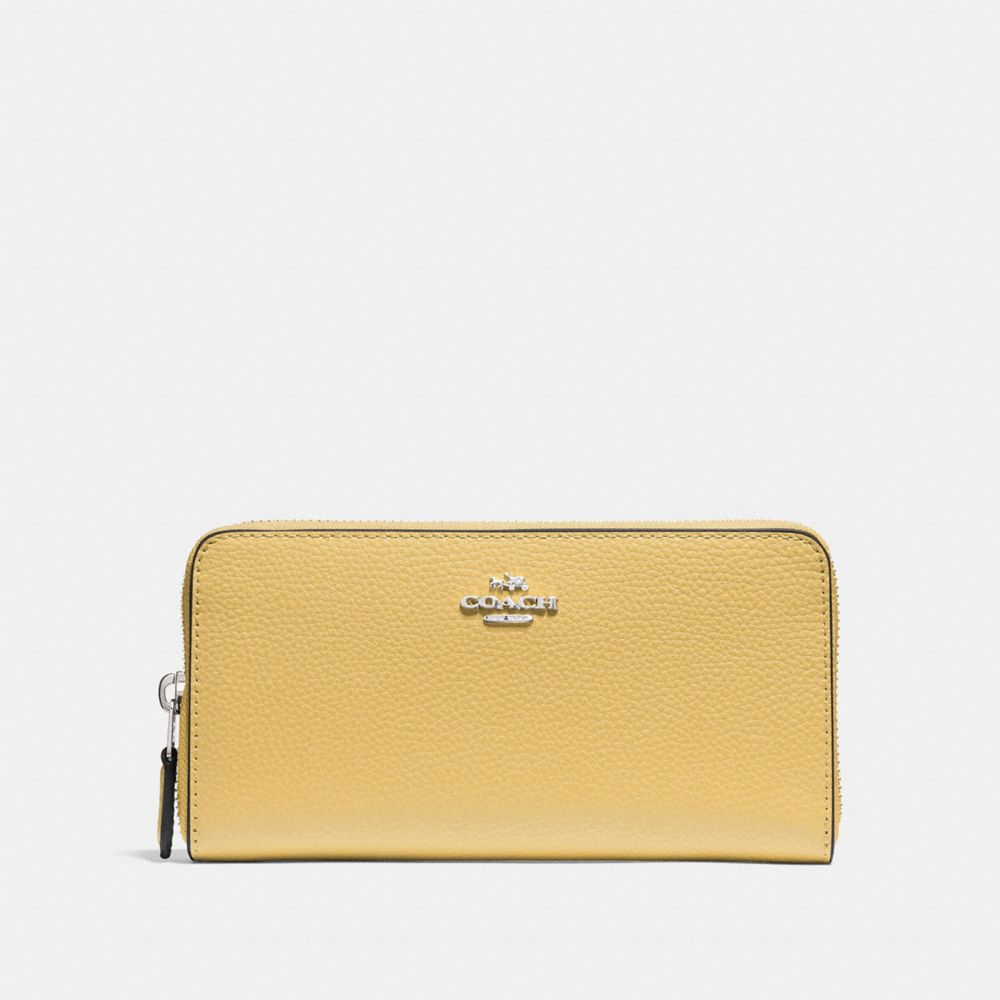 ACCORDION ZIP WALLET - LIGHT YELLOW/SILVER - COACH F16612