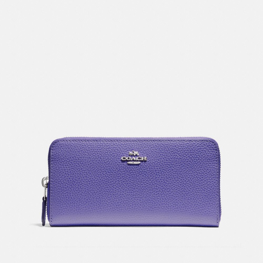 COACH F16612 ACCORDION ZIP WALLET VIOLET/SILVER