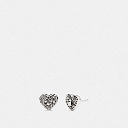 TWINKLING HEART STUD EARRING - SILVER - COACH F17448