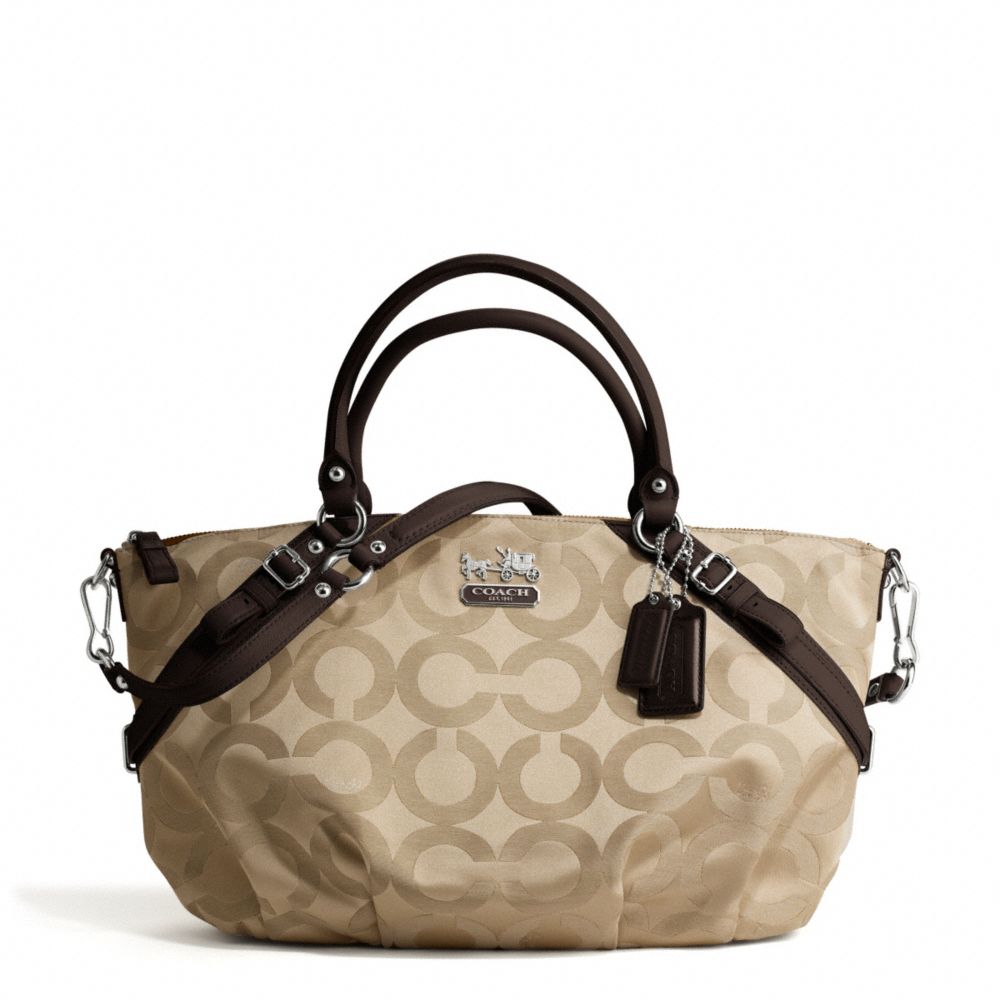 MADISON OP ART SATEEN LARGE SOPHIA SATCHEL - f17691 - F17691SKHMA