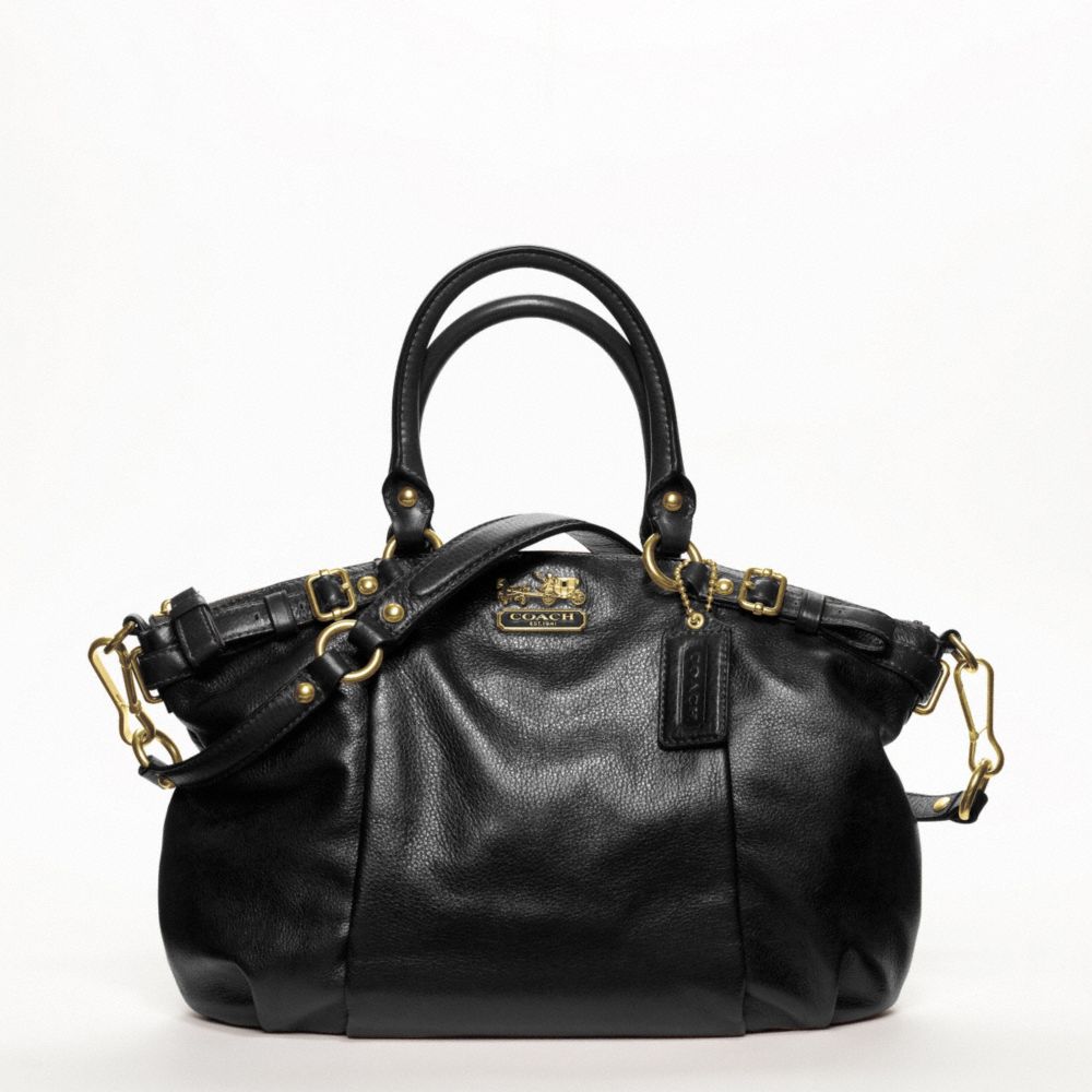 MADISON SOPHIA SATCHEL IN LEATHER - f18609 - F18609B4BK