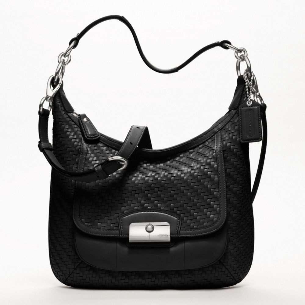 COACH F19314 - KRISTIN WOVEN LEATHER HOBO ONE-COLOR