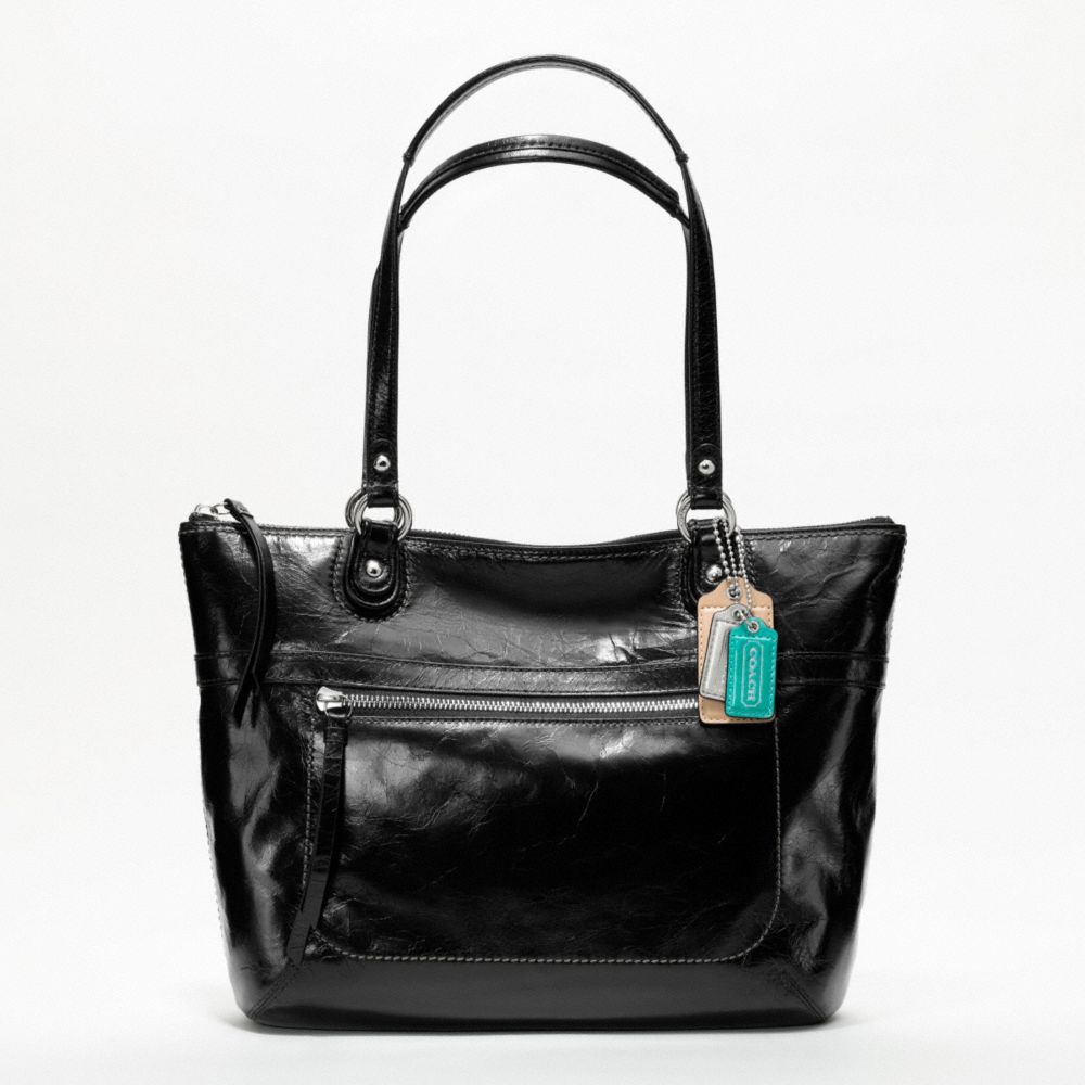 POPPY LEATHER SMALL TOTE - f19827 - F19827SVBK