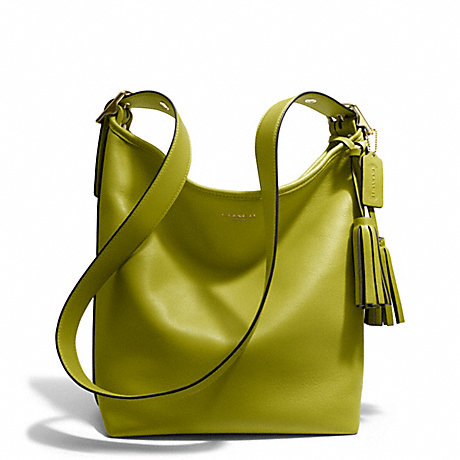 COACH F19889 LEATHER DUFFLE BRASS/LIME