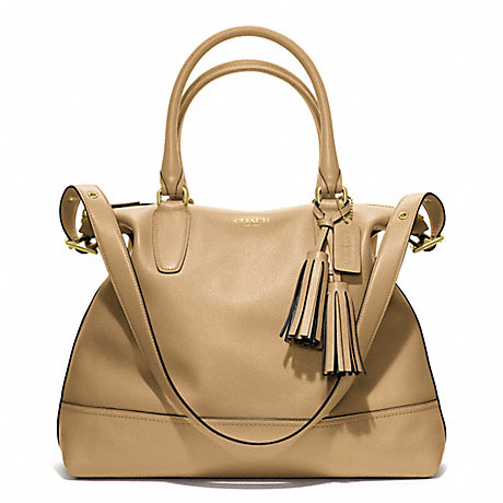COACH LEATHER RORY SATCHEL - BRASS/SAND - f19892